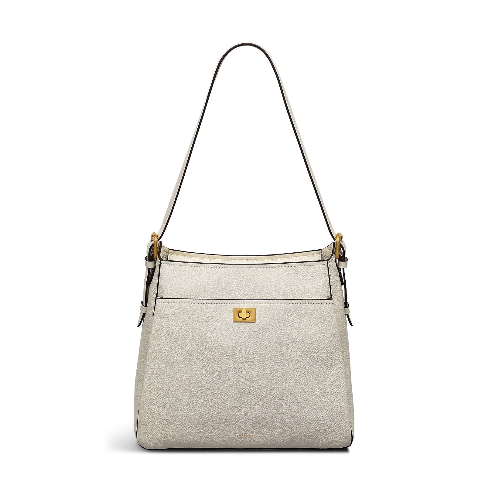 Brook Avenue Fabric Medium Ziptop Shoulder Bag in Chalk - 111699