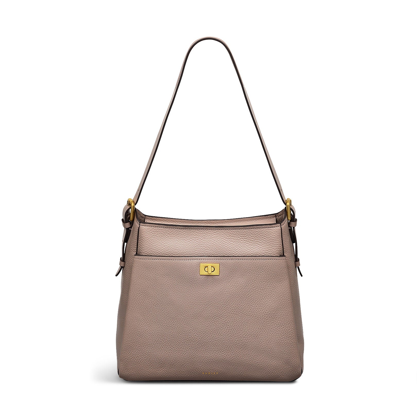 Brook Avenue Fabric Medium Ziptop Shoulder Bag in Latte - 111700