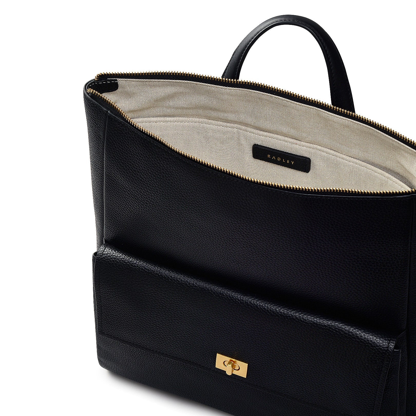 Black Large Ziptop Backpack | Brook Avenue AW25 | Radley London