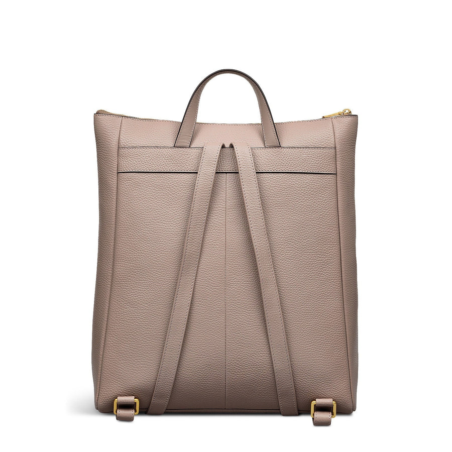 Brook Avenue Fabric Large Ziptop Backpack in Latte - 111703