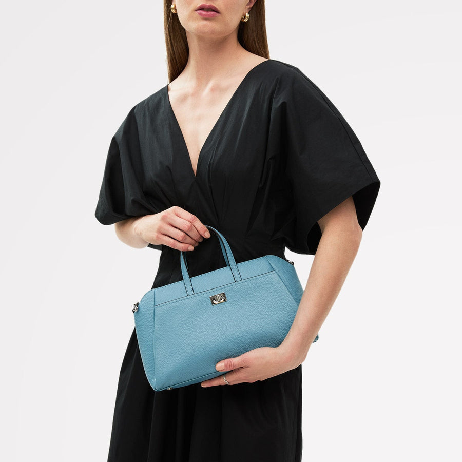 Brook Avenue Fabric Small Ziptop Grab Bag in Cameo - 111705