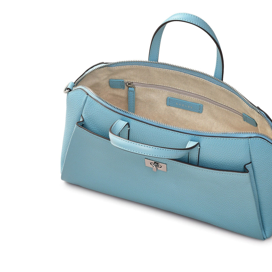 Brook Avenue Fabric Small Ziptop Grab Bag in Cameo - 111705