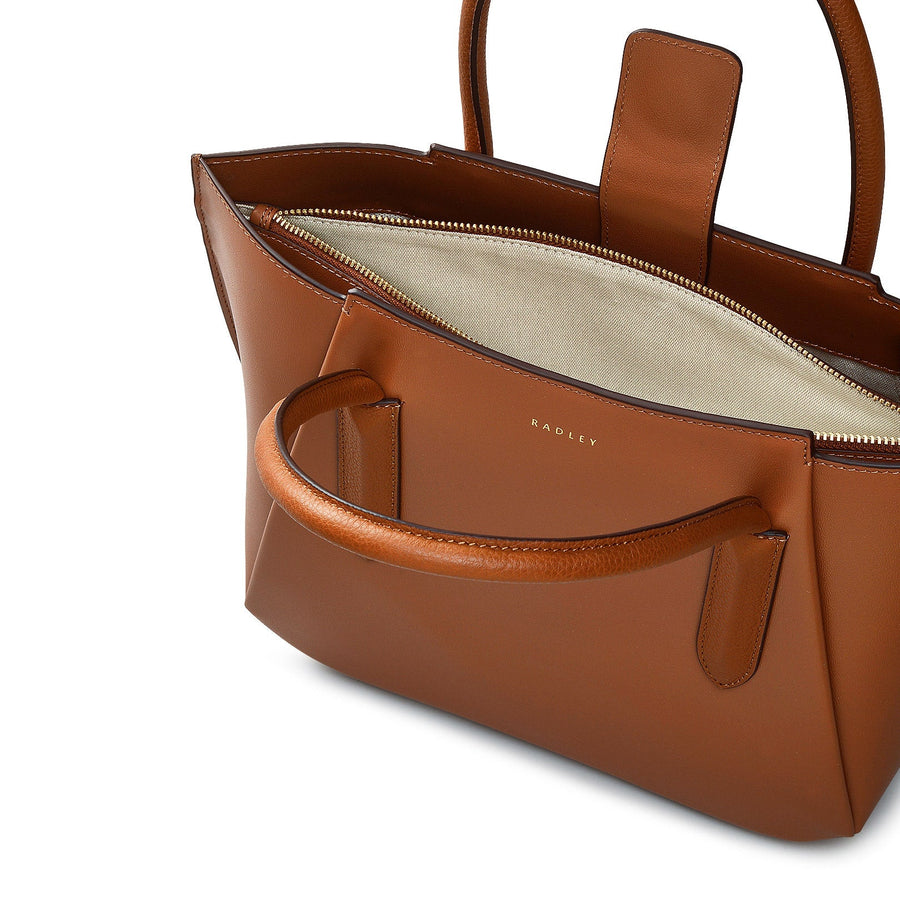 Liverpool Street 2.0 Fabric Medium Ziptop Grab Bag in Indus Tan - 111709