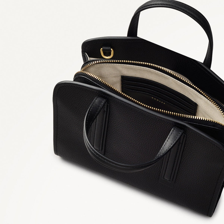 Arragon Row Fabric Small Zip Around Grab Bag in Black - 111710