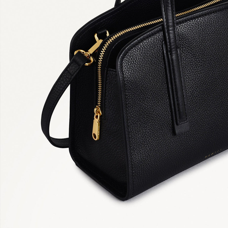 Arragon Row Fabric Small Zip Around Grab Bag in Black - 111710