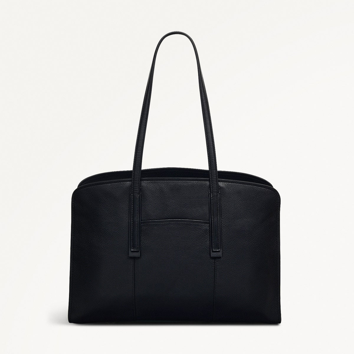 Arragon Row Fabric Large Laptop Shoulder Bag in Black - 111716