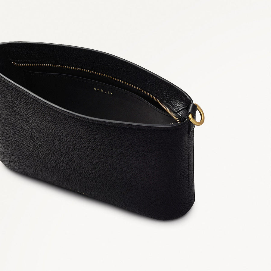 Newton Avenue Fabric Small Ziptop Cross Body Bag in Black - 111720