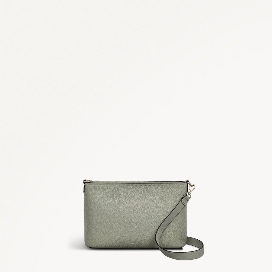 Newton Avenue Fabric Small Ziptop Cross Body Bag in Drizzle - 111721