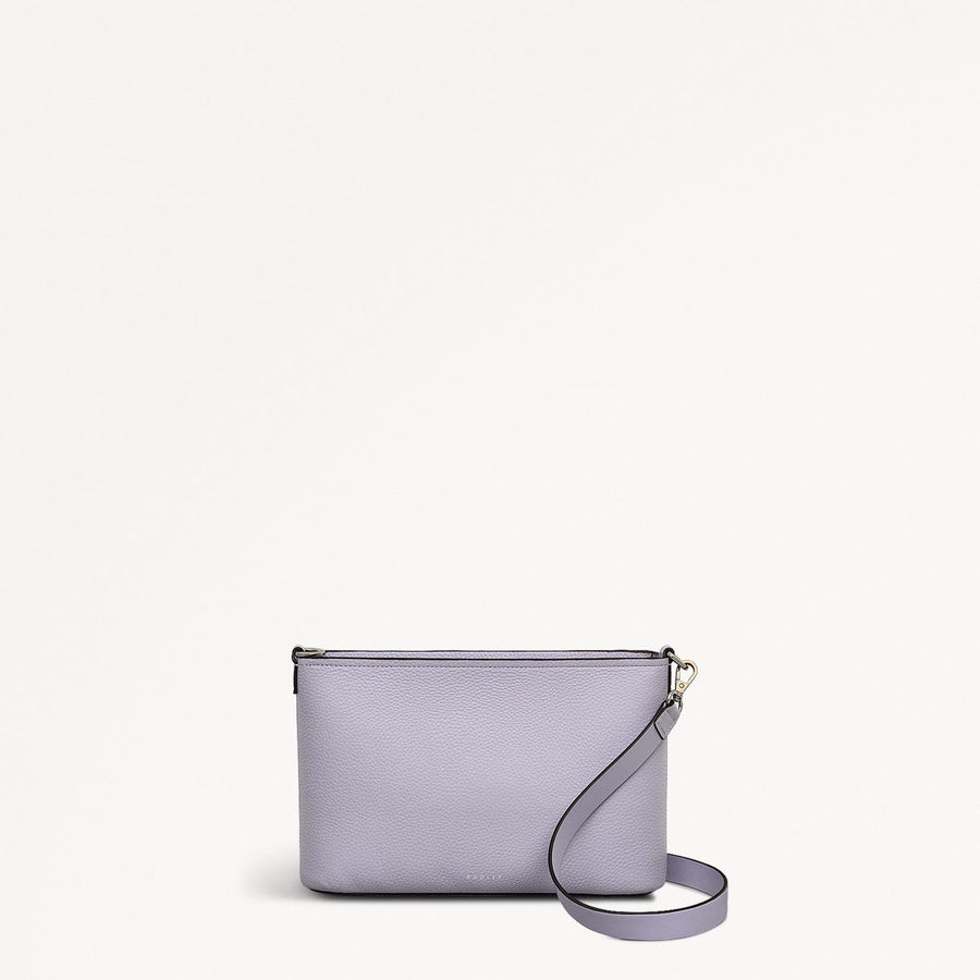 Newton Avenue Fabric Small Ziptop Cross Body Bag in Bellflower - 111722