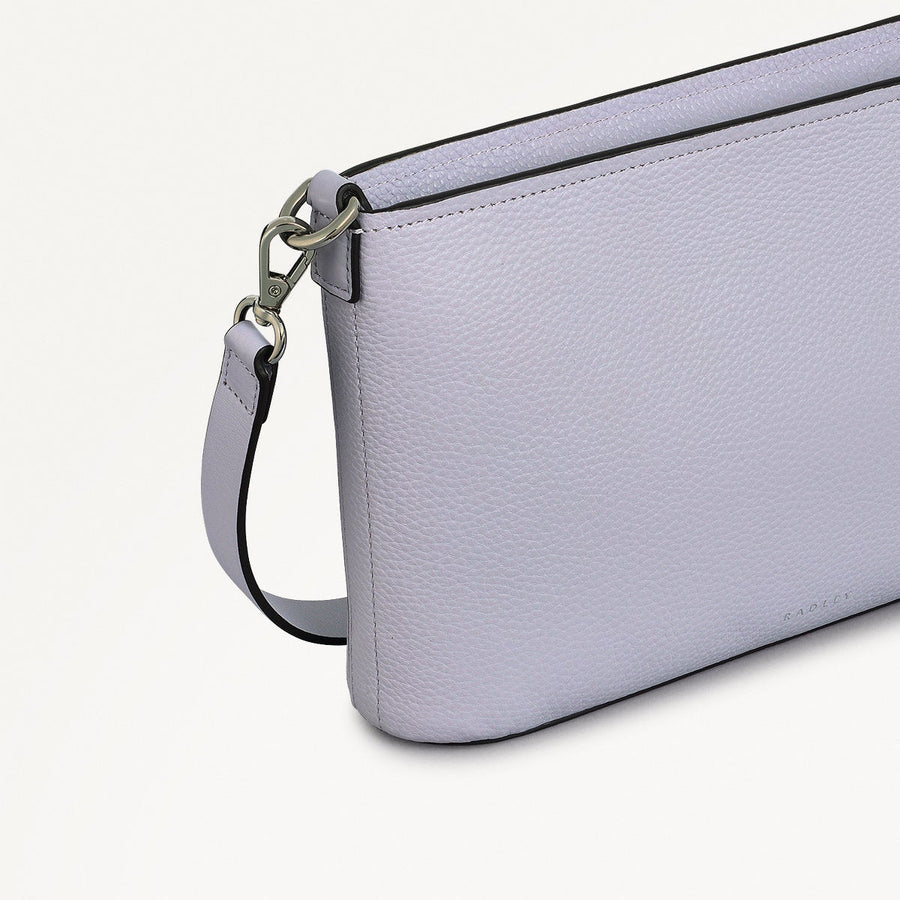 Newton Avenue Fabric Small Ziptop Cross Body Bag in Bellflower - 111722