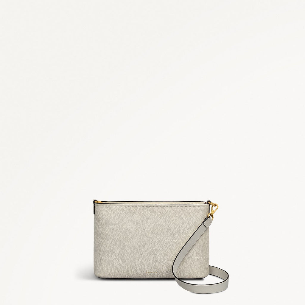 Newton Avenue Fabric Small Ziptop Cross Body Bag in Chalk - 111723