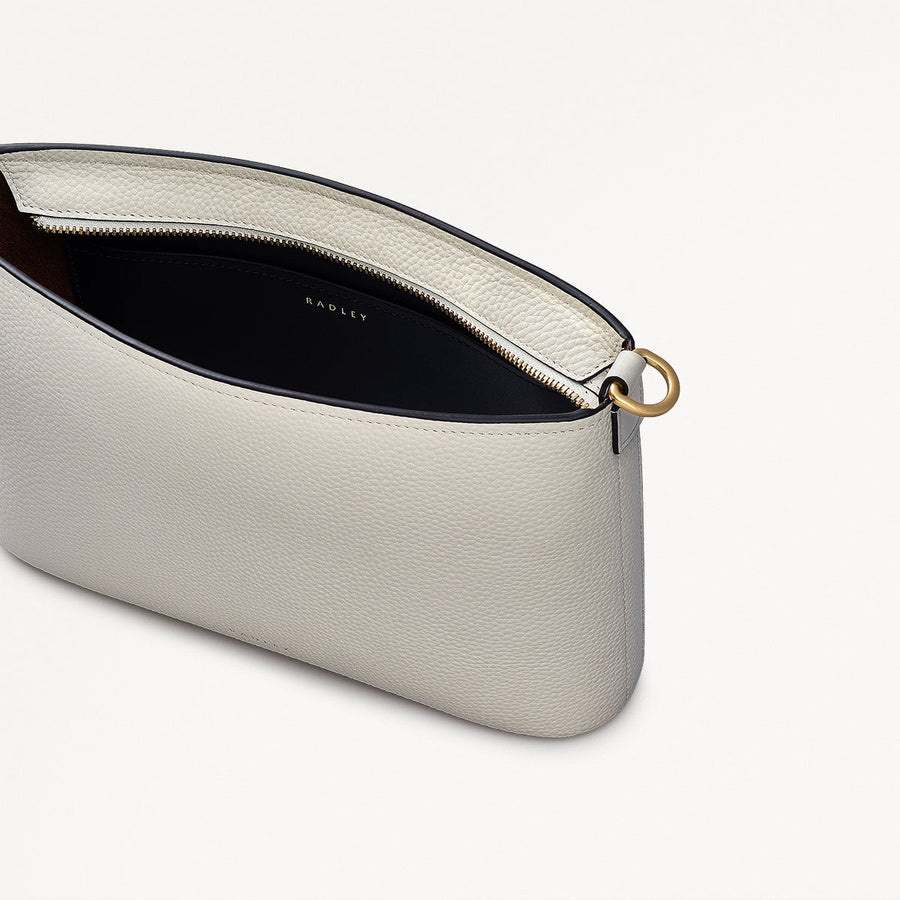 Newton Avenue Fabric Small Ziptop Cross Body Bag in Chalk - 111723