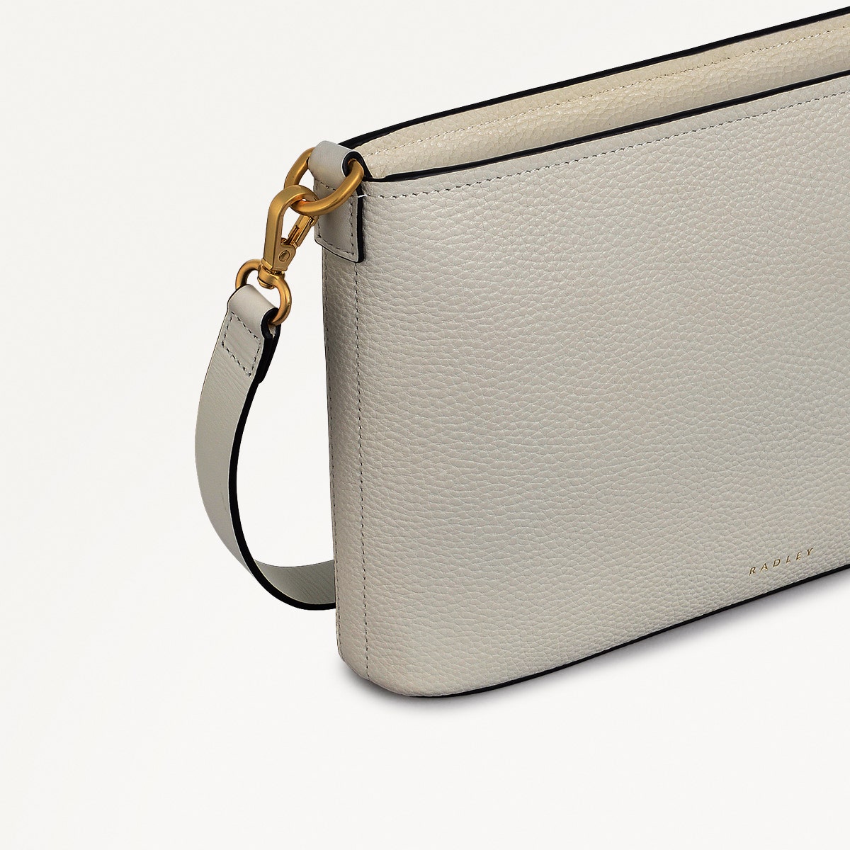 Newton Avenue Fabric Small Ziptop Cross Body Bag in Chalk - 111723