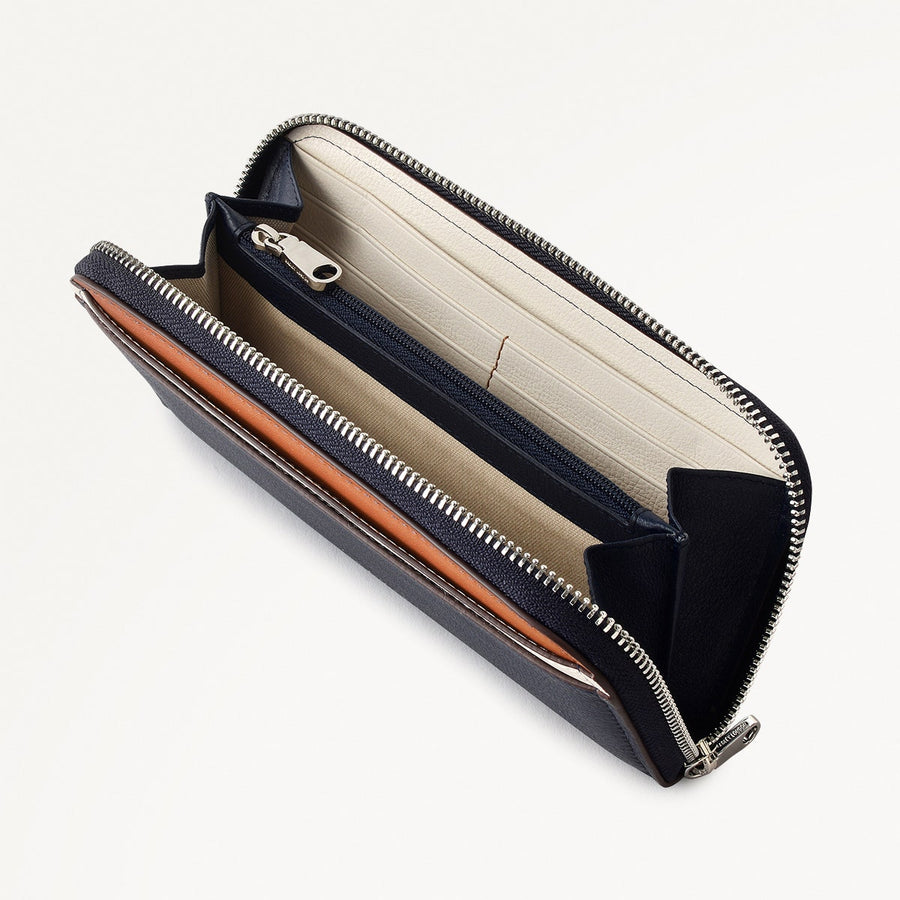 Grainger Way Leather Medium Zip Around Wallet in Ink - 111726