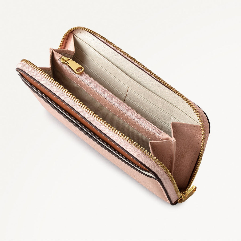 Grainger Way Leather Medium Zip Around Wallet in Prairie Pink - 111727