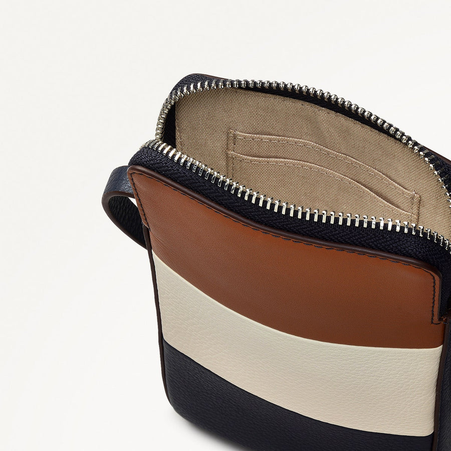 Grainger Way Leather Medium Phone Cross Body Bag in Ink - 111728