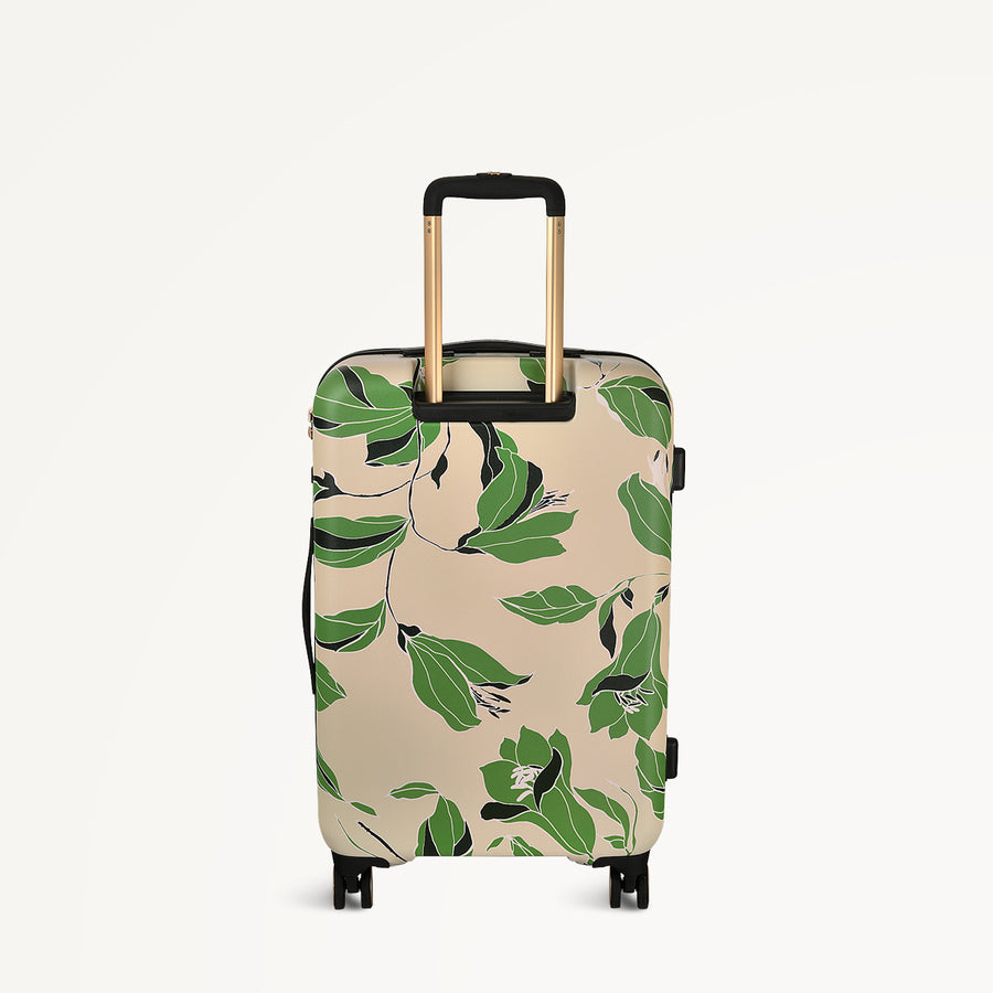 Southwell Gardens - Floral 4 Wheel Medium Suitcase Stone - 111735