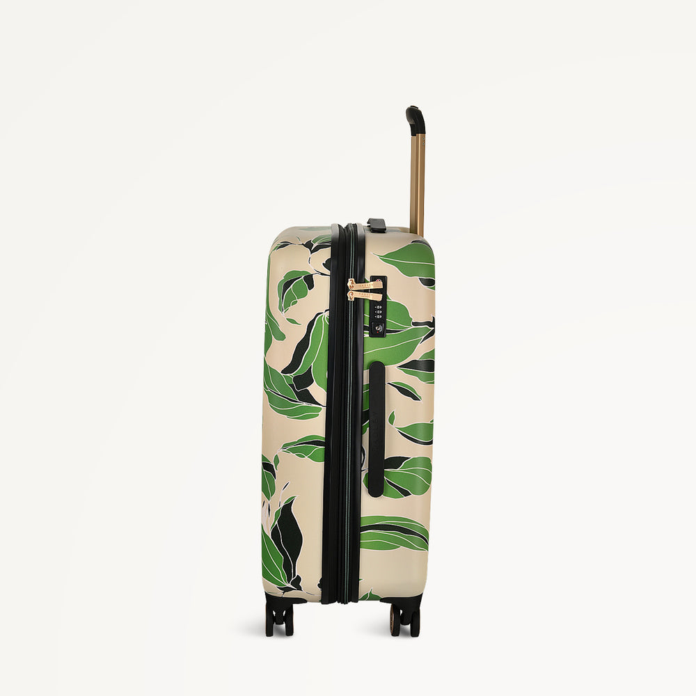 Southwell Gardens - Floral 4 Wheel Medium Suitcase Stone - 111735