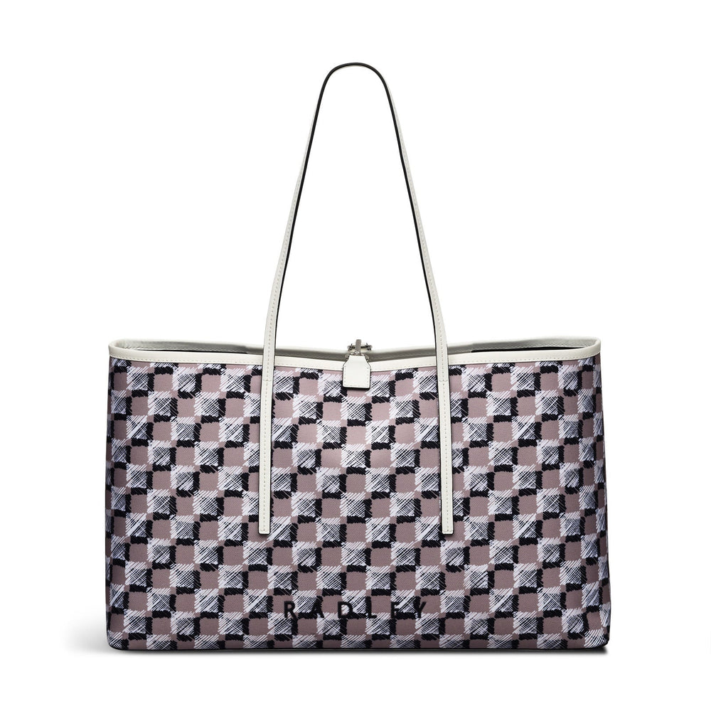 Addison Check - Responsible Large Open Top Tote Bag - OHE16101