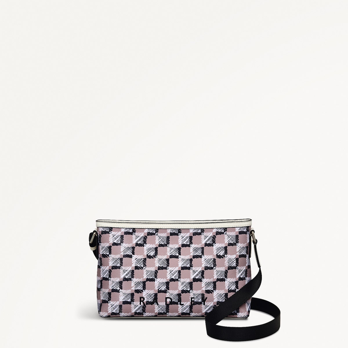 Addison Check - Responsible Medium Ziptop Cross Body Bag - OHE16102