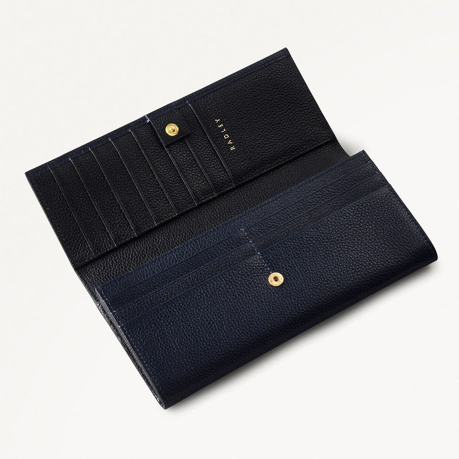 Radley Cookie Cutter - Protect Leather Large Flapover Wallet in Ink - 111750