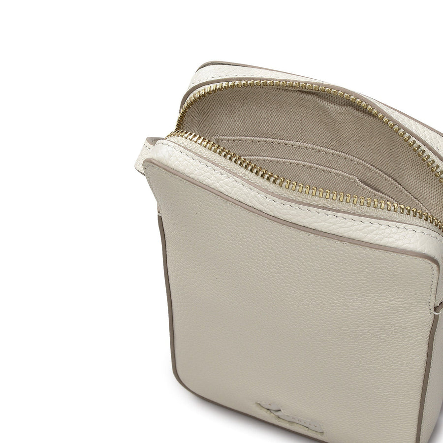 Radley Cookie Cutter - Protect Leather Medium Phone Cross Body Bag in Chalk - 111756