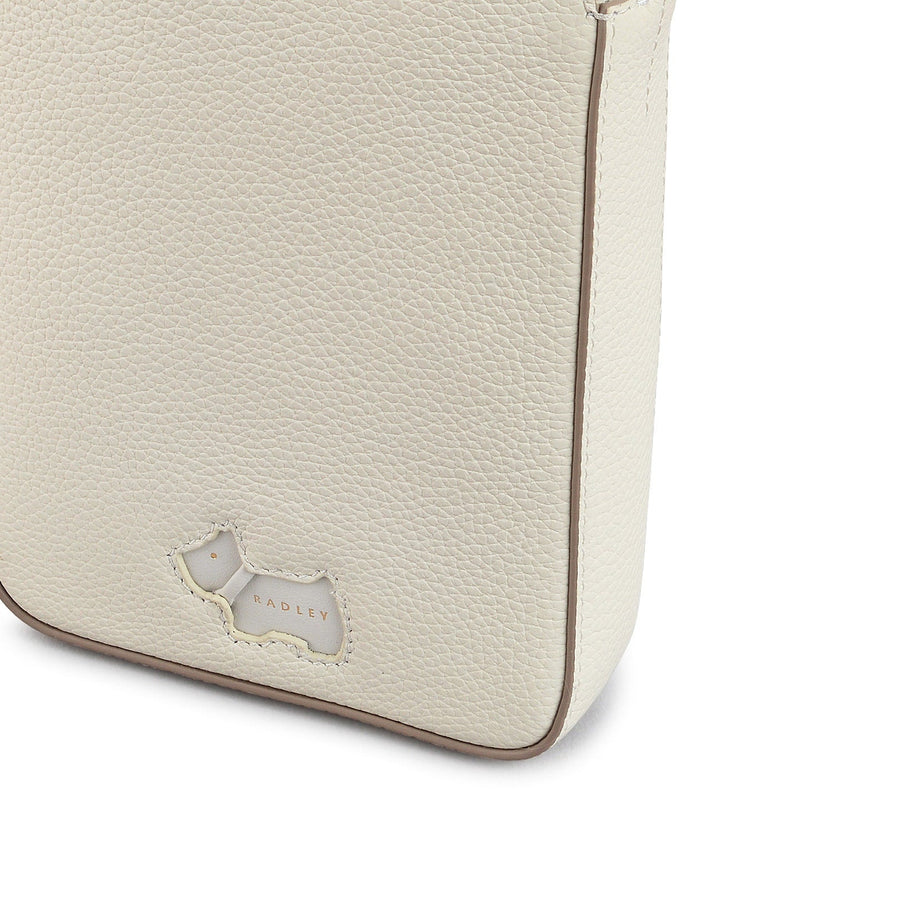 Radley Cookie Cutter - Protect Leather Medium Phone Cross Body Bag in Chalk - 111756