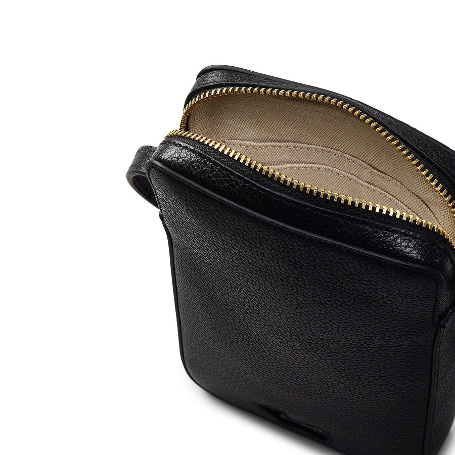 Radley Cookie Cutter - Protect Leather Medium Phone Cross Body Bag in Black - 111757