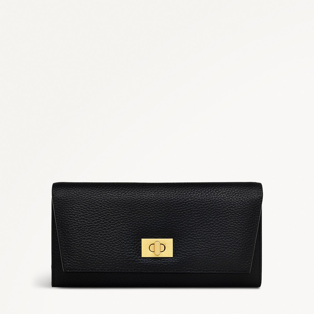 Brook Avenue Leather Large Flapover Wallet in Black - 111761