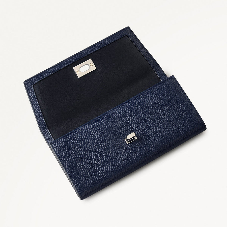 Brook Avenue Leather Large Flapover Wallet in Ink - 111762
