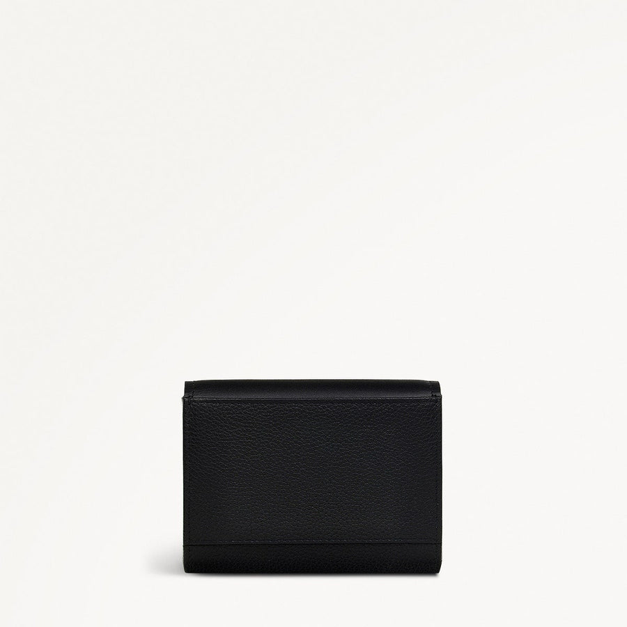 Holmes Avenue Leather Medium Flapover Wallet in Black - 111766