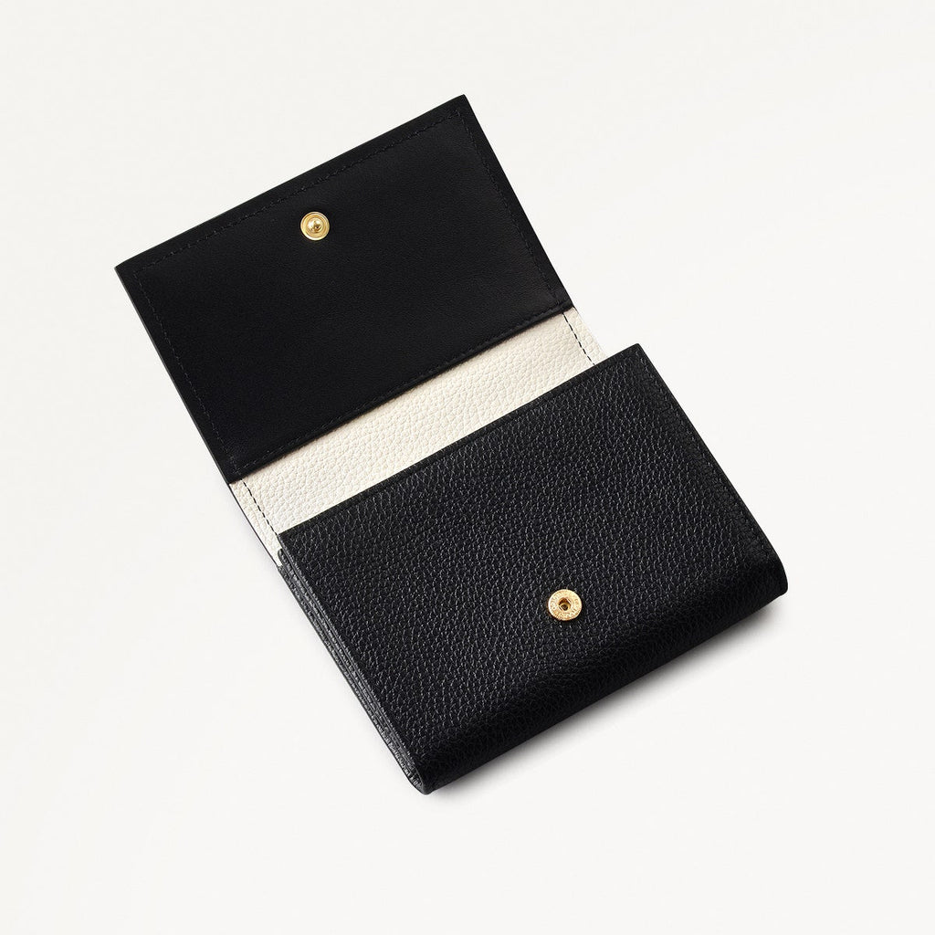 Holmes Avenue Leather Medium Flapover Wallet in Black - 111766