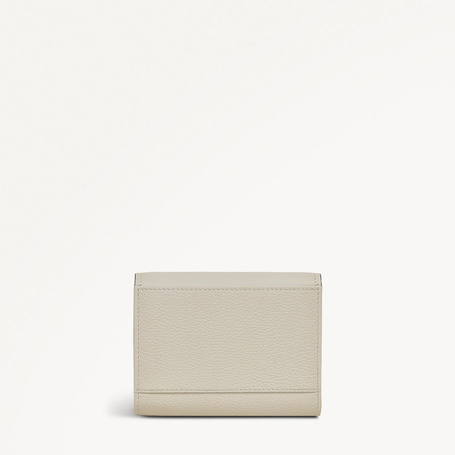 Holmes Avenue Leather Medium Flapover Wallet in Chalk - 111767