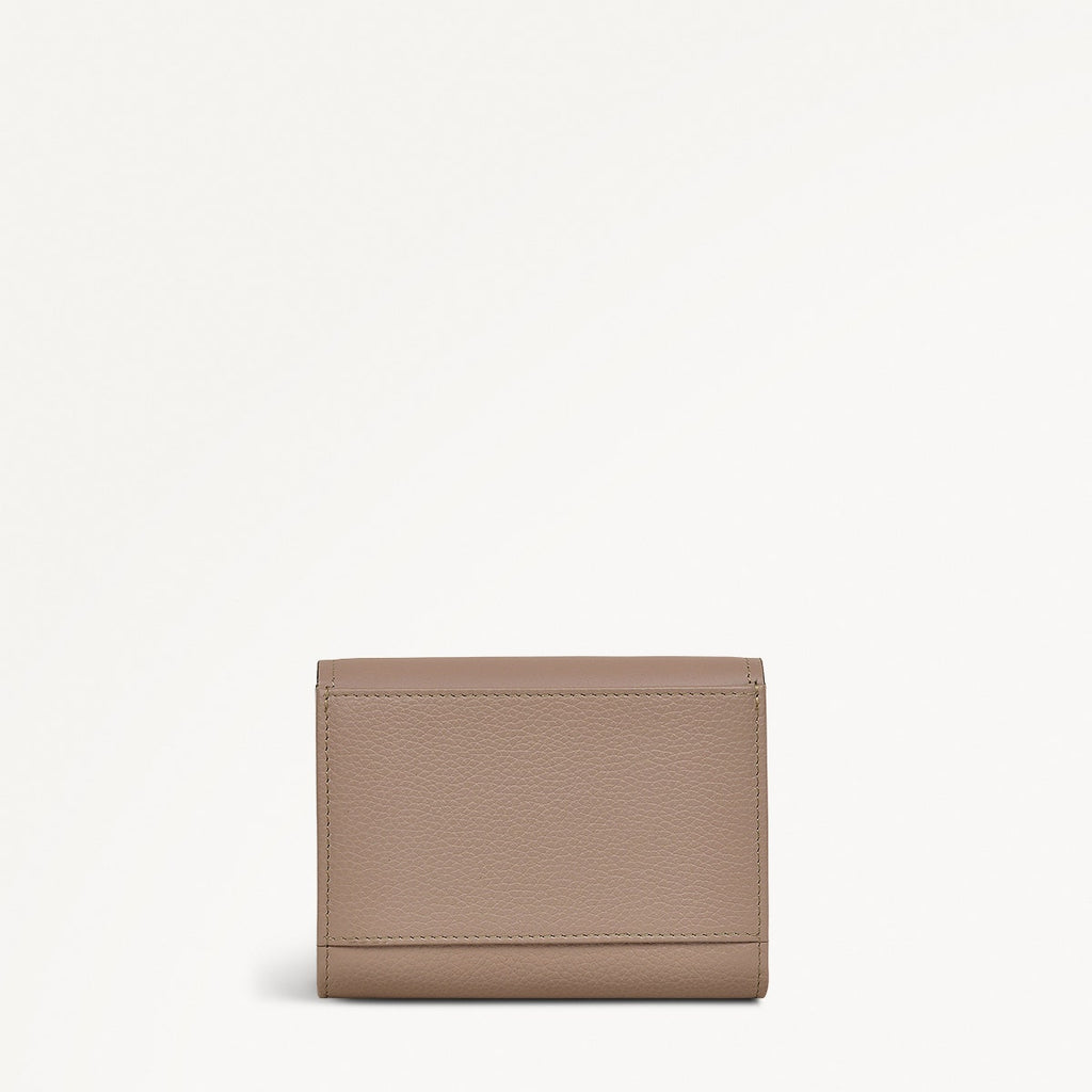 Holmes Avenue Leather Medium Flapover Wallet in Latte - 111768