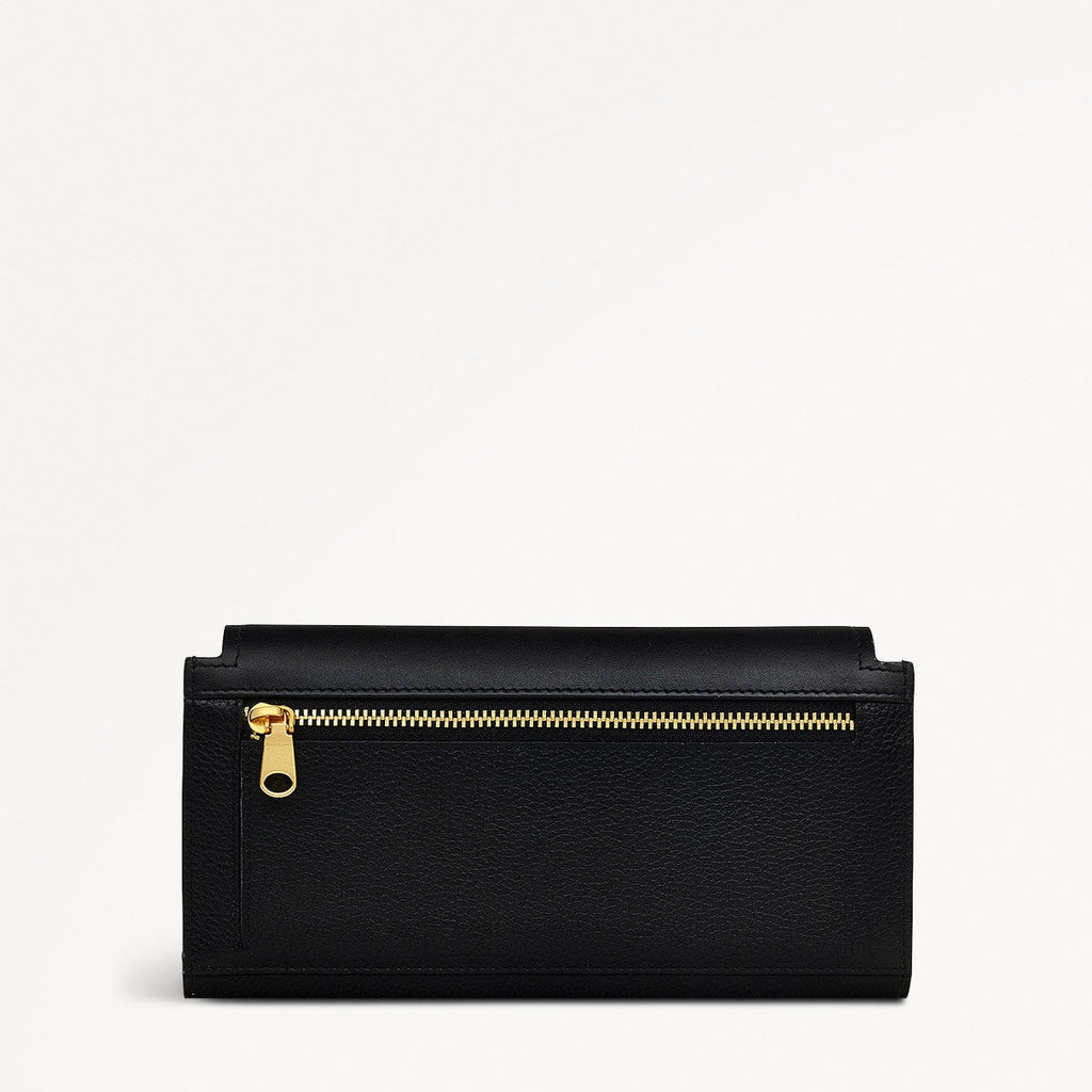 Holmes Avenue Leather Large Flapover Wallet in Black - 111769