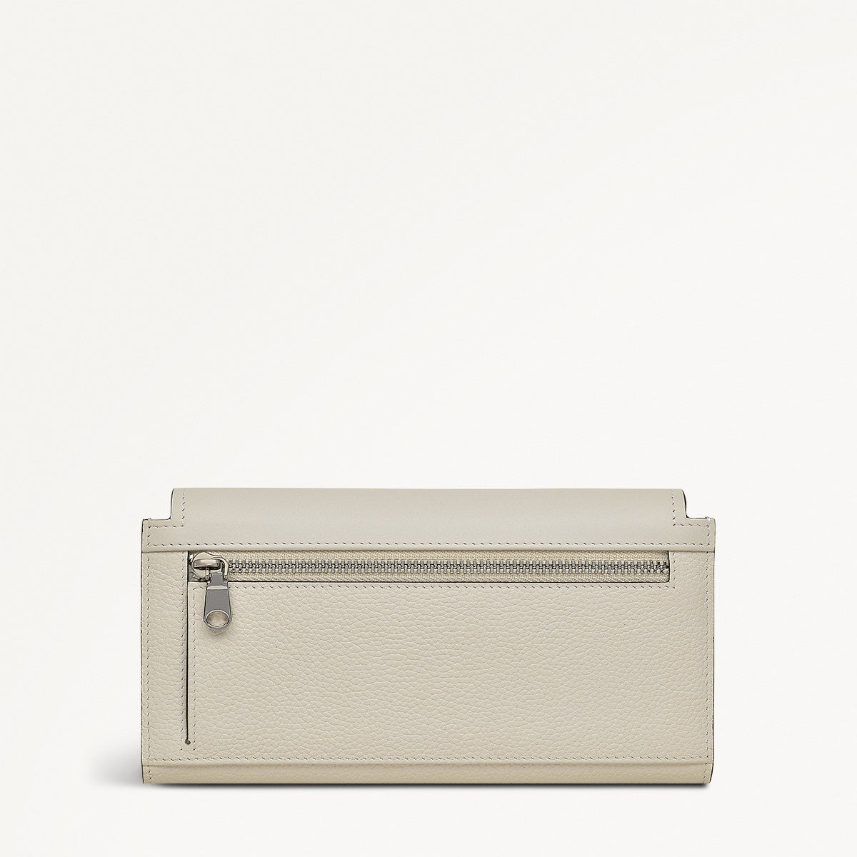 Holmes Avenue Leather Large Flapover Wallet in Chalk - 111771