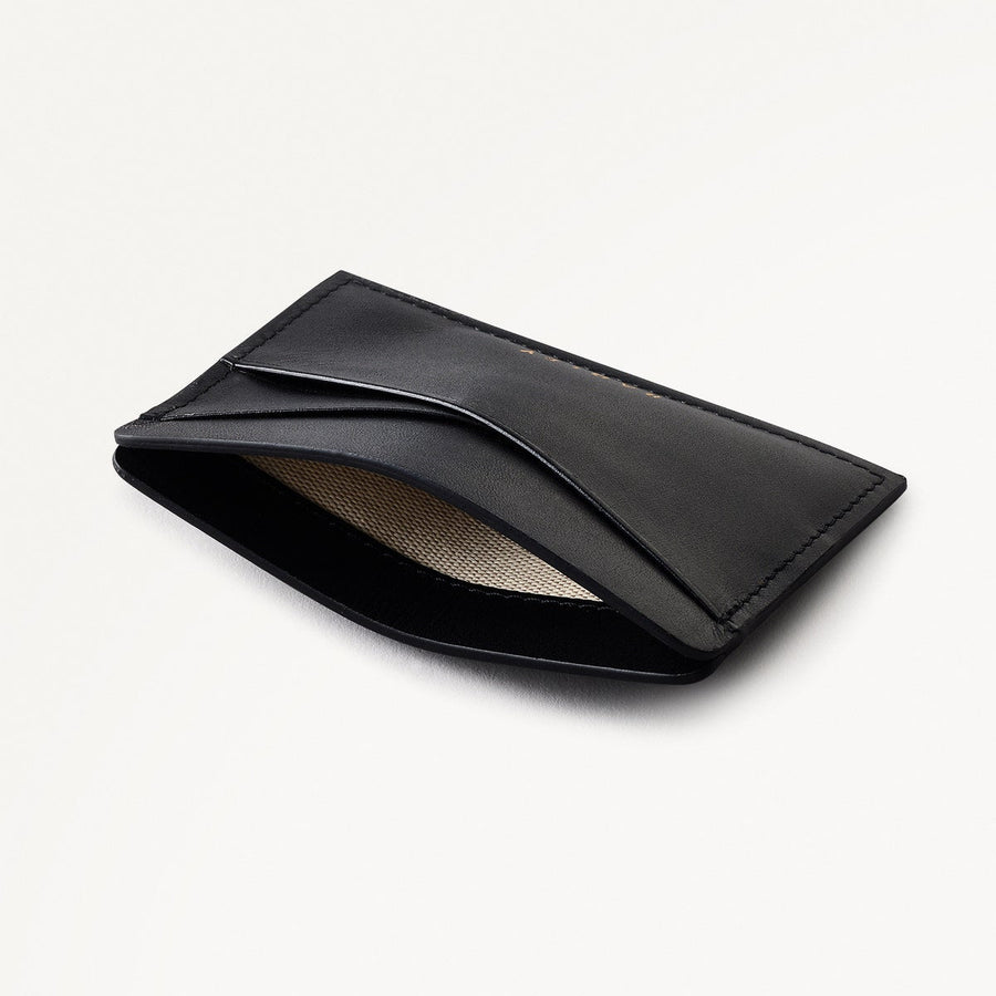 Holmes Avenue Leather Small Card Holder in Black - 111772