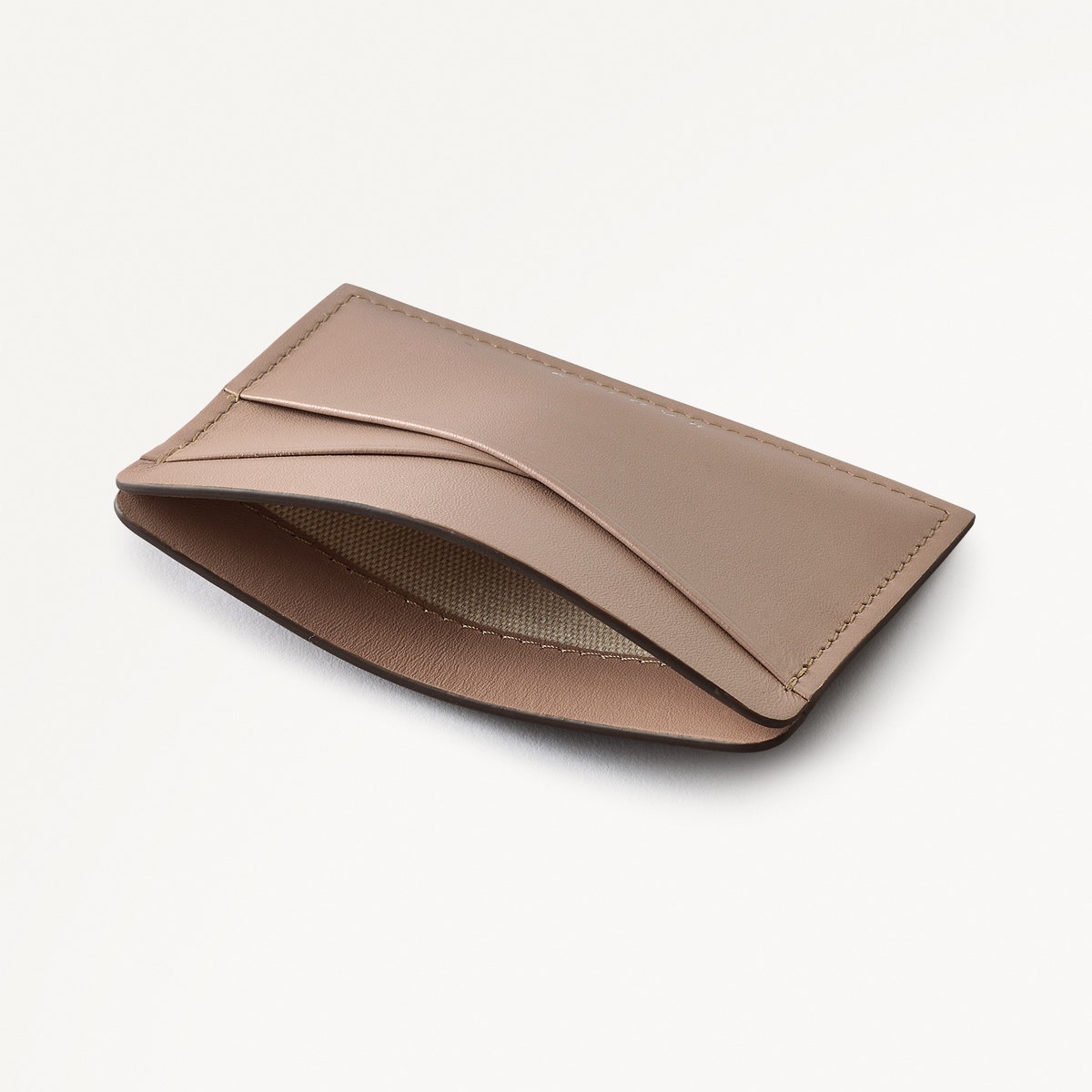 Holmes Avenue Leather Small Card Holder in Latte - 111773