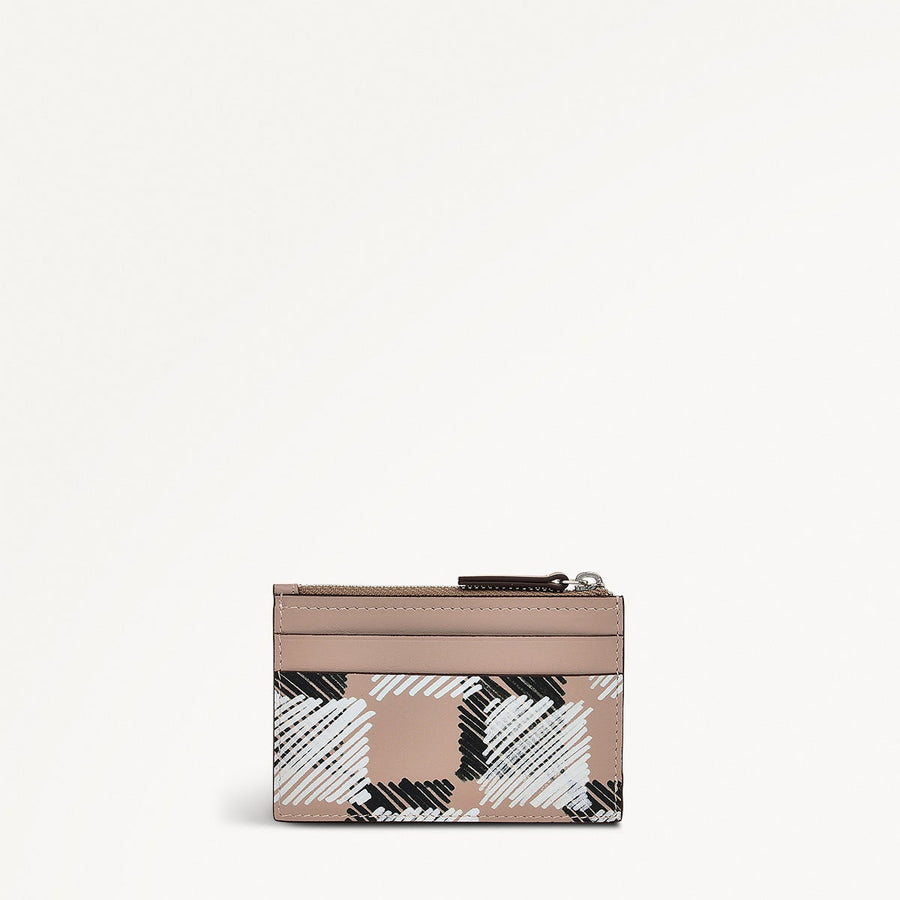 Check Me Out Leather Small Ziptop Coin Purse in Latte - 111776