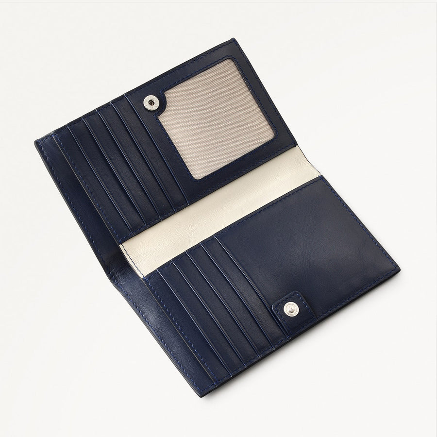 Check Me Out Leather Medium Bifold Wallet in Ink - 111778