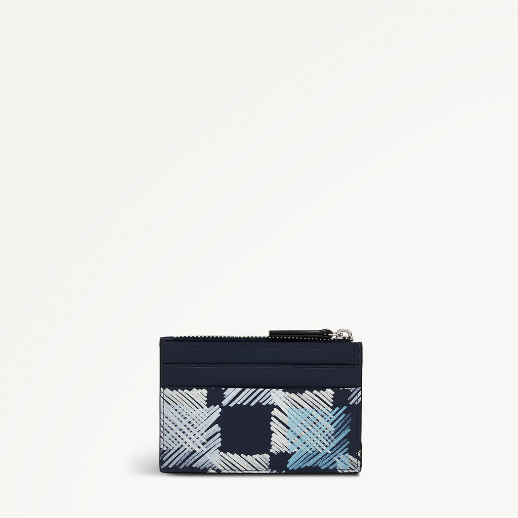 Check Me Out Leather Small Ziptop Coin Purse in Ink - 111779