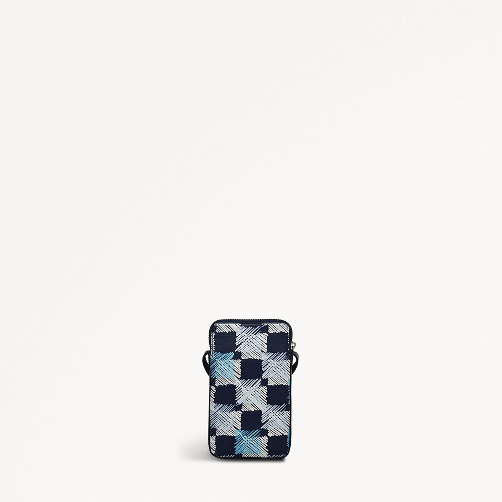 Check Me Out Leather Medium Phone Cross Body Bag in Ink - 111780