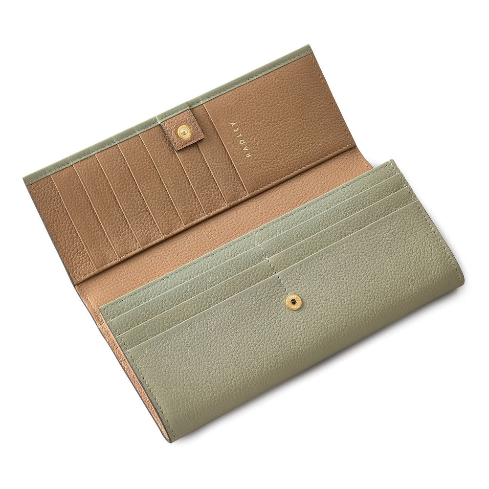 Radley Cookie Cutter - Protect Leather Large Flapover Wallet in Drizzle - 111781