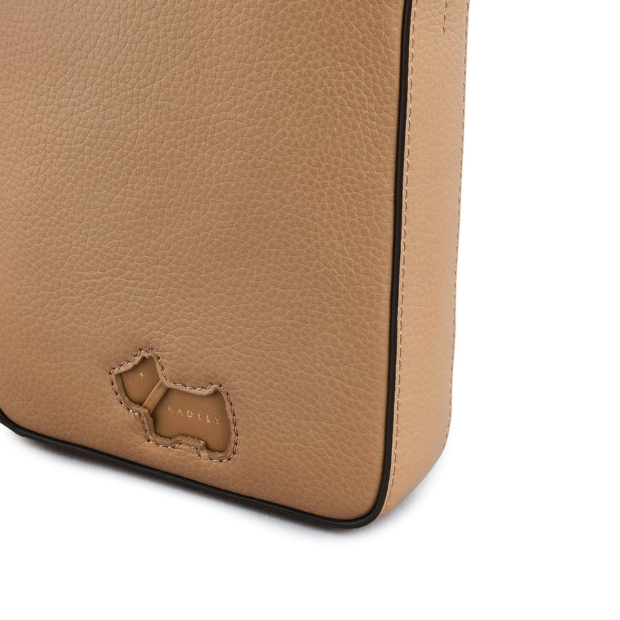 Radley Cookie Cutter - Protect Leather Medium Phone Cross Body Bag in Biscuit - 111791