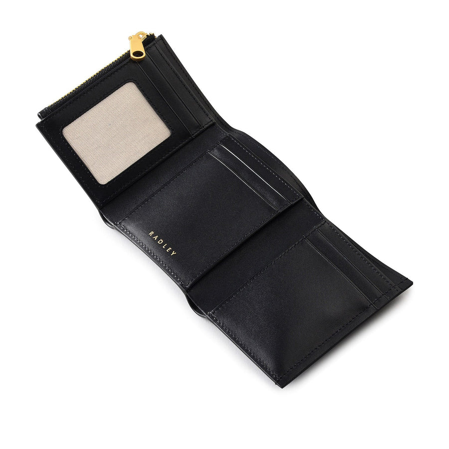 Arnold Row Leather Small Trifold Wallet in Black - 111796