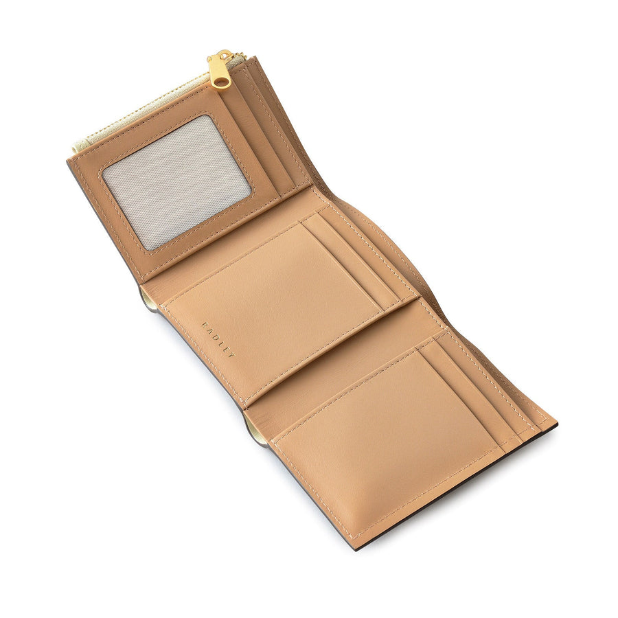 Arnold Row Leather Small Trifold Wallet in Parchment - 111798
