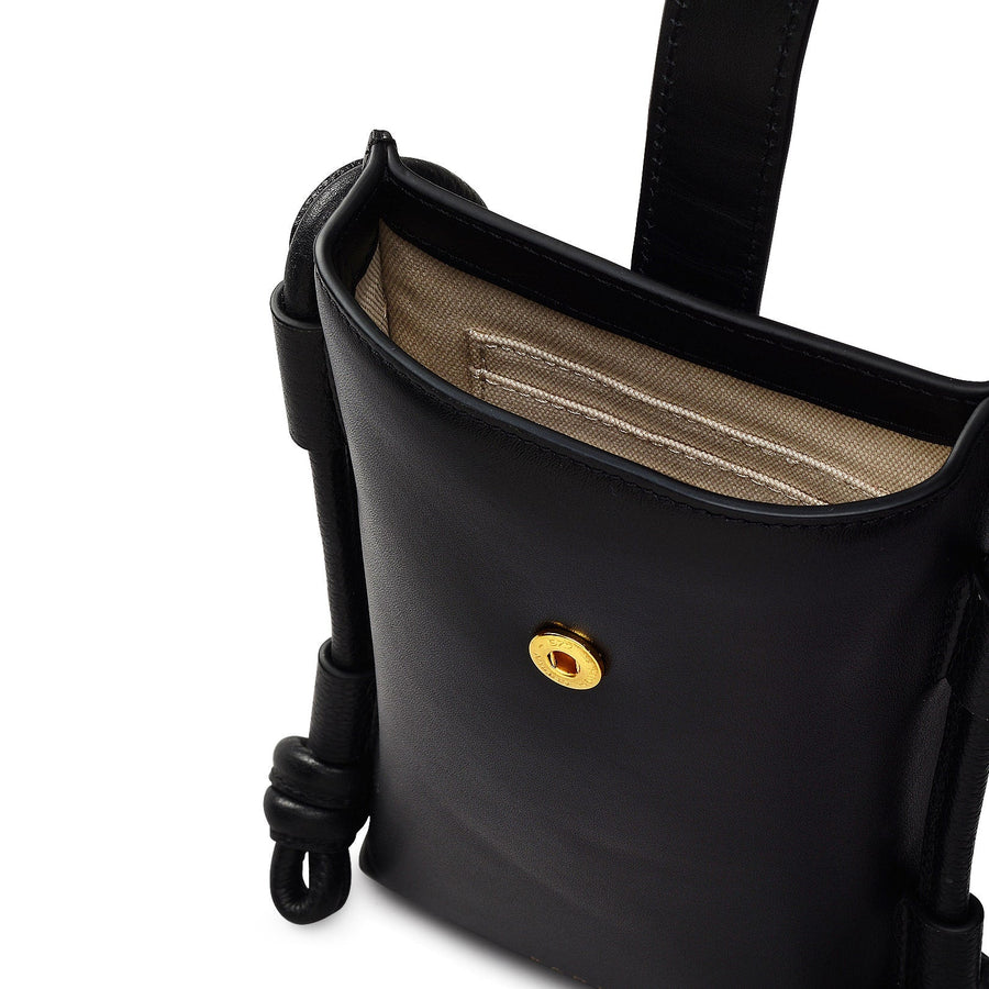 Arnold Row Leather Medium Phone Cross Body Bag in Black - 111800