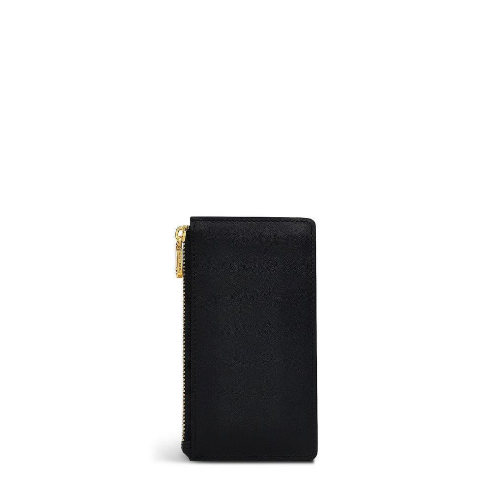 Arnold Row Leather Medium Ziptop Coin Purse in Black - 111801