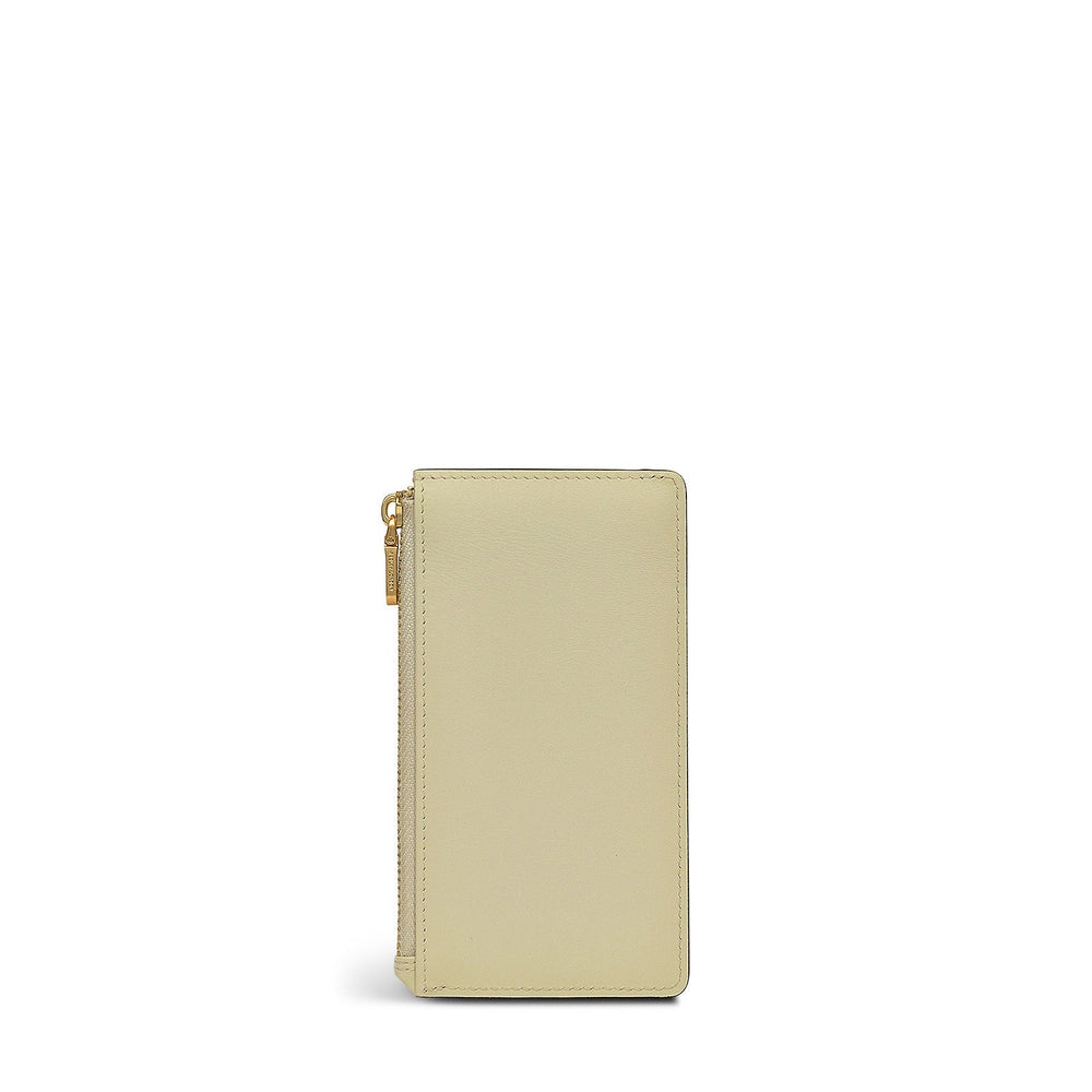 Arnold Row Leather Medium Ziptop Coin Purse in Parchment - 111802