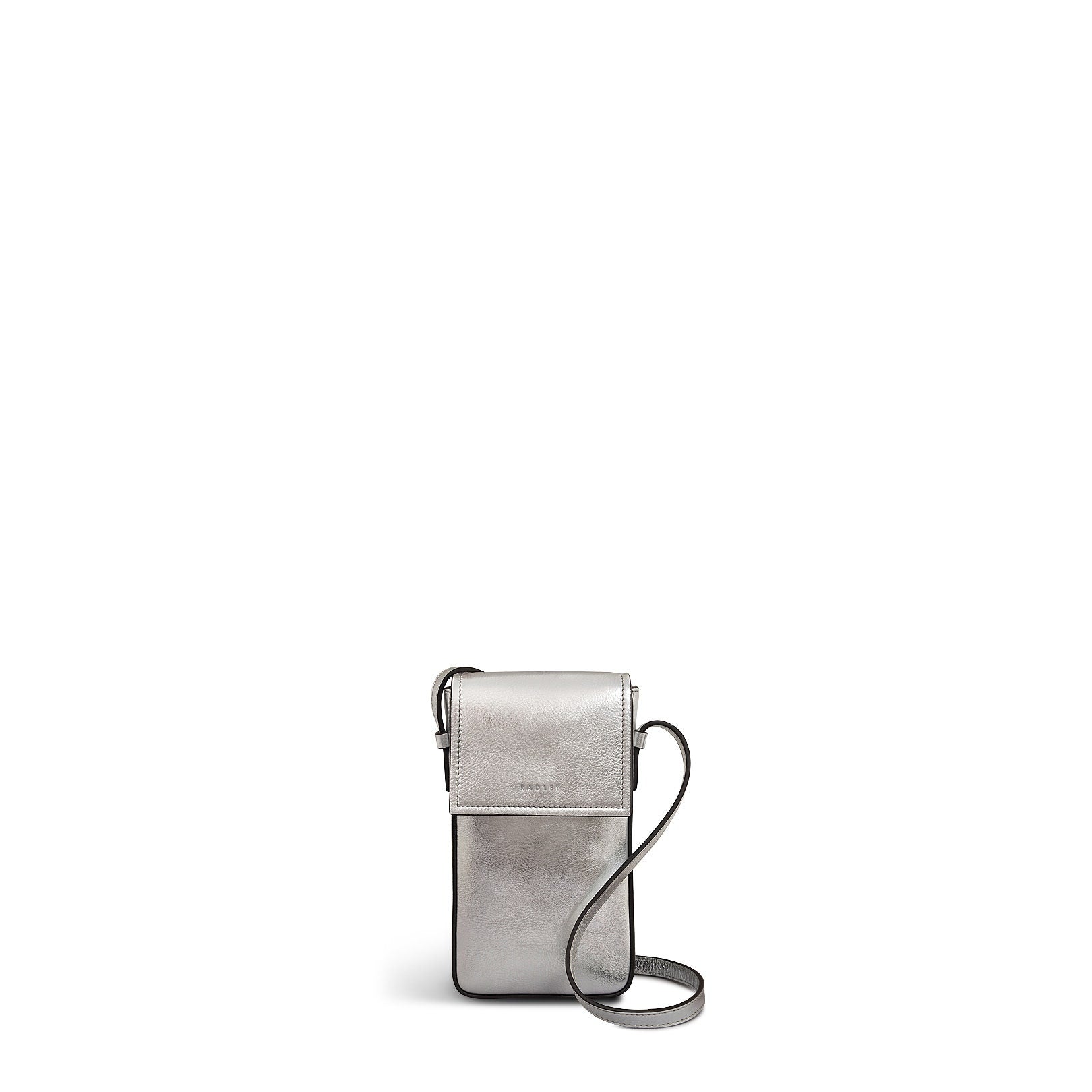 Southland Avenue Leather Medium Phone Cross Body Bag in Silver - 111803